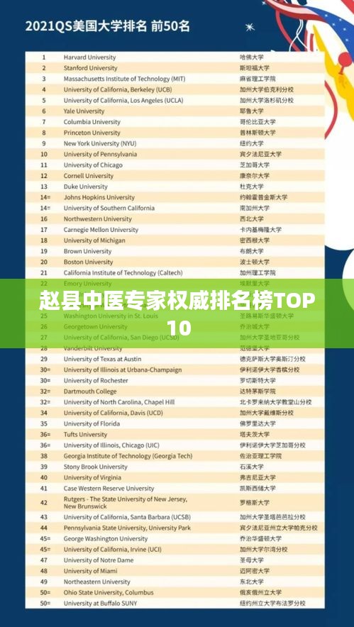 赵县中医专家权威排名榜TOP10