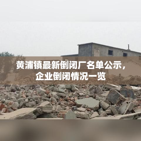 黄浦镇最新倒闭厂名单公示，企业倒闭情况一览