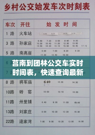 莒南到团林公交车实时时间表，快速查询最新班次
