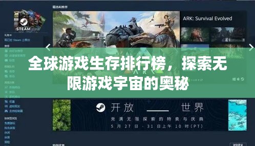 全球游戏生存排行榜，探索无限游戏宇宙的奥秘