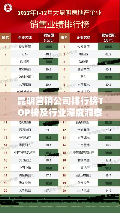 昆明营销公司排行榜TOP榜及行业深度洞察